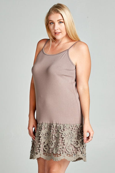 30039 Extensor de vestido de punto de jersey liso con tirantes finos ajustables