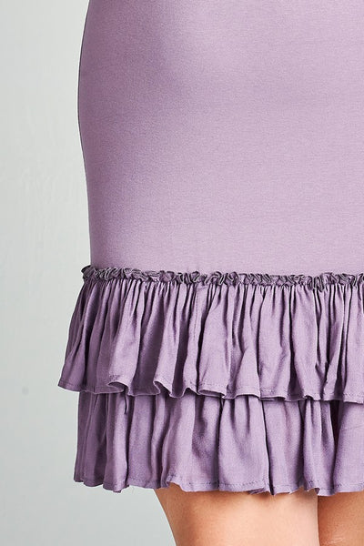 OD-20258 Low Waist, Double Ruffle Dress Extender