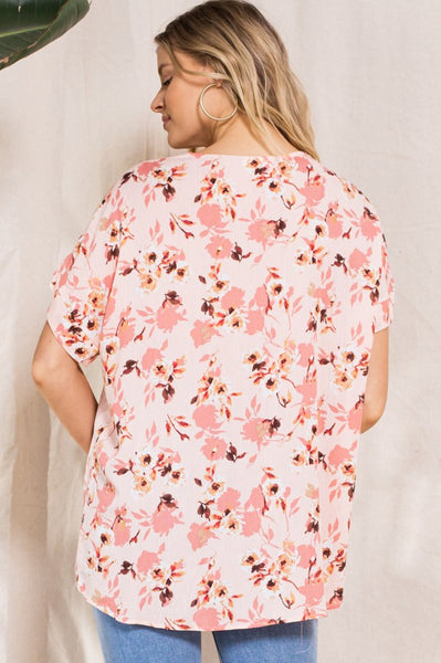 64143 Karmen Floral V-Neck Top