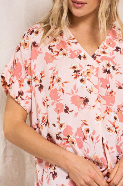 64143 Karmen Floral V-Neck Top