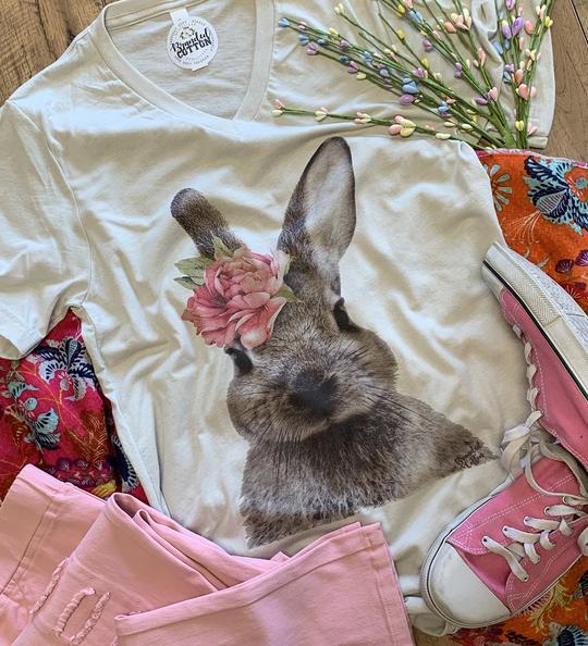 15309 Beatrix Watercolor Bunny Graphic T-Shirt