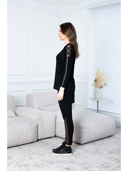 1129227 Alexis Mesh Insert Leggings by Artex Fashions