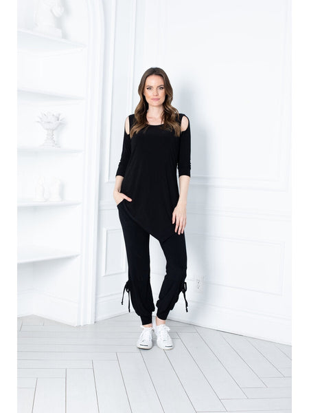 1129250 Kora Side Slit Joggers by Artex Fashions