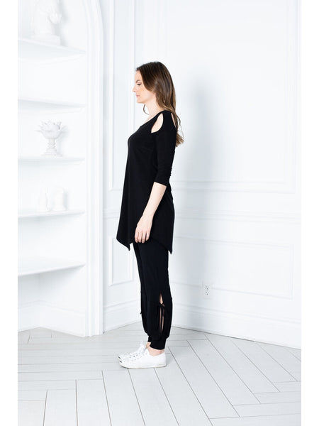 1129250 Kora Side Slit Joggers by Artex Fashions