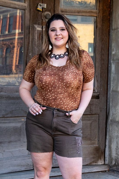 15415 Angela Shorts vaqueros en color verde oliva