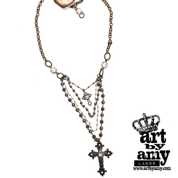 Layered Cross Necklace