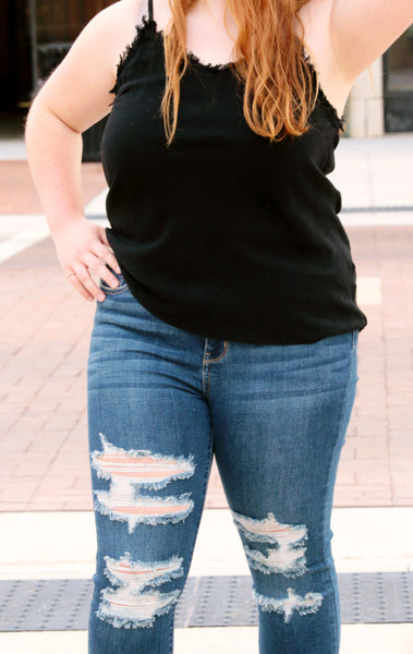 5831 Camisola de lino suave Chelsey Fray - ¡Solo reg!