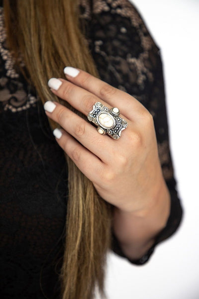 04424 Anillo Jalayne Ajustable con Piedra Blanca