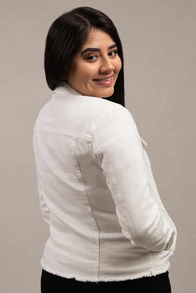 Chaqueta vaquera deshilachada Eve