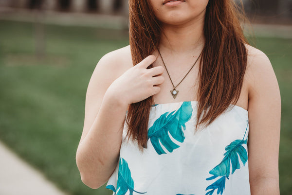 370 Bonita Triangle Druzy Necklace