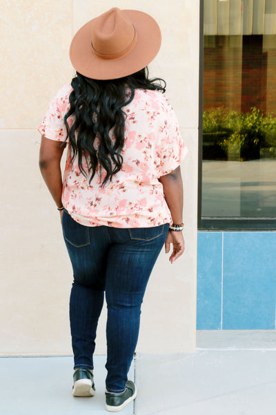 64143 Karmen Floral V-Neck Top