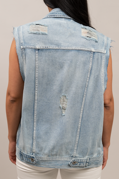 Blakely Distressed Boyfriend Fit Vest