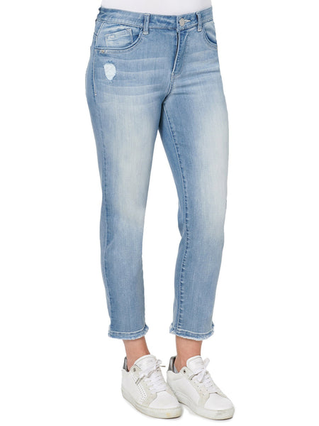 WF9269SO Jaleah "Ab"solution High Rise Slim Straight Fray Hem