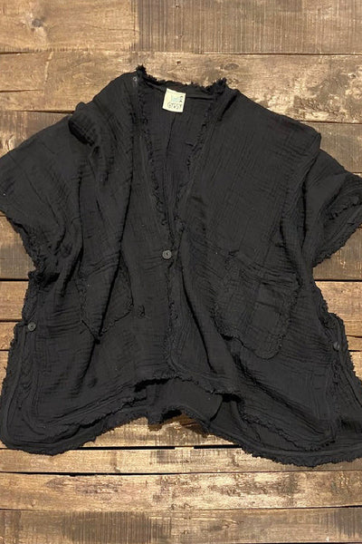 DC Button Kimono - Midnight by Jaded Gypsy