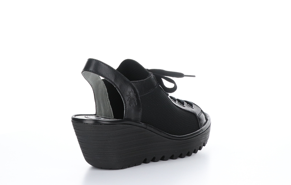 6002354 Yedu Lace-Up Wedge Leather Sandals by Fly London