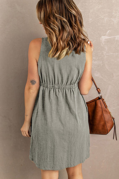 Emma Sleeveless Button Down Mini Magic Dress - ONLINE EXCLUSIVE!