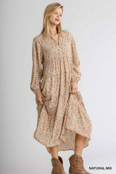 6727 Rosalie Ditsy Print Dress Reg & – True Boutique