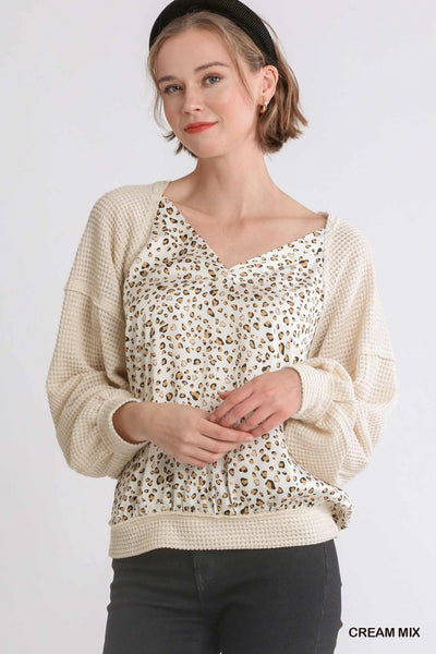 6774 Top con estampado en contraste Morgan - Reg & Plus!