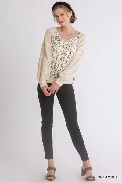 6774 Top con estampado en contraste Morgan - Reg & Plus!