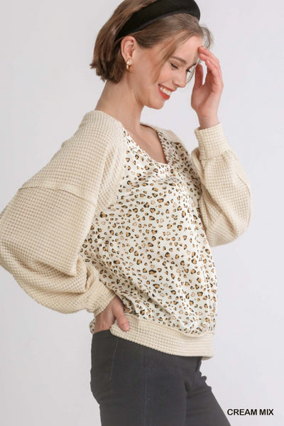 6774 Top con estampado en contraste Morgan - Reg & Plus!