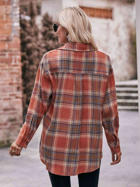 Enya Plaid Dropped Shoulder Longline Shirt