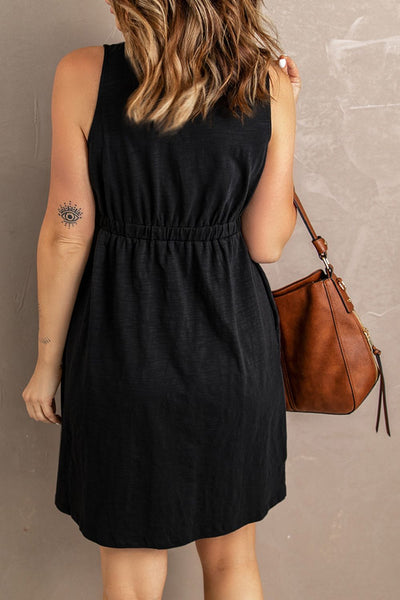Emma Sleeveless Button Down Mini Magic Dress - ONLINE EXCLUSIVE!