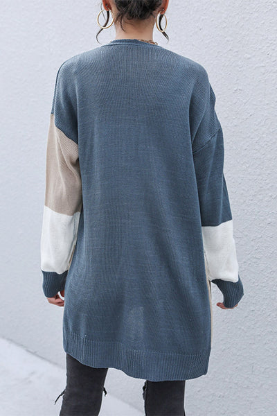 Color Block Dropped Shoulder Cardigan - ONLINE EXCLUSIVE!