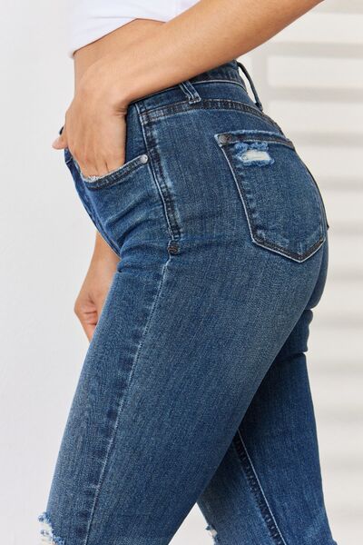 Keisha Hi Rise Distressed Slim Judy Blue Jeans - ONLINE EXCLUSIVE!