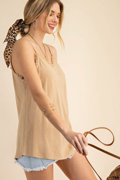 5831 Camisola de lino suave Chelsey Fray - ¡Solo reg!