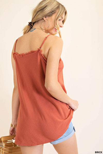 5831 Camisola de lino suave Chelsey Fray - ¡Solo reg!