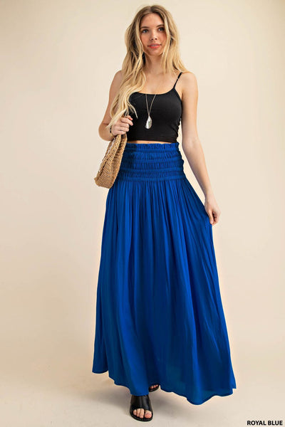 5835 Ernestine Royal Blue Elastic Tunnel Tube Dress or Maxi Skirt