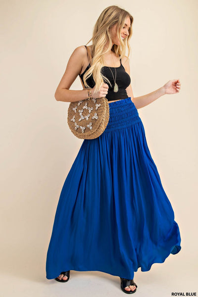 5835 Ernestine Royal Blue Elastic Tunnel Tube Dress or Maxi Skirt