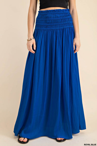 5835 Ernestine Royal Blue Elastic Tunnel Tube Dress or Maxi Skirt