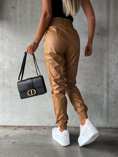 Smocked High Waist Pants with Pockets - ONLINE EXCLUSIVE!