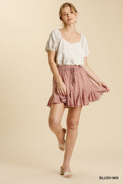 7036 Falda con estampado floral Shasta - Reg & Plus!