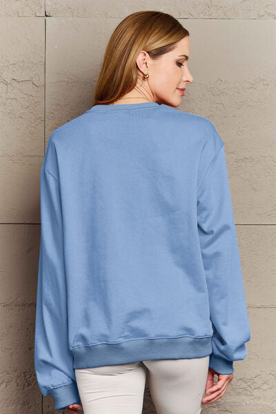 Simply Love Full Size HAPPY NEW YEAR Round Neck Sweatshirt - ONLINE EXCLUSIVE!