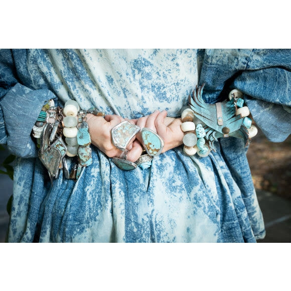 18554 Chelsea Vintage Distressed Denim Wash Pleated Jacket by A Rare Bird