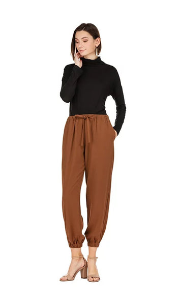 59G7233 JoyJoy Joggers informales de negocios color caramelo