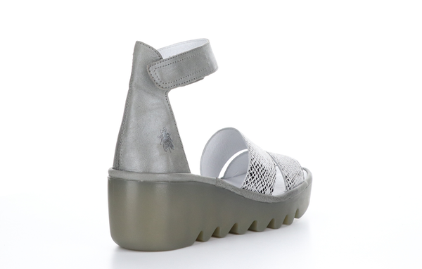 6150789 Bono Off White Piombo Snake Sandals by Fly London