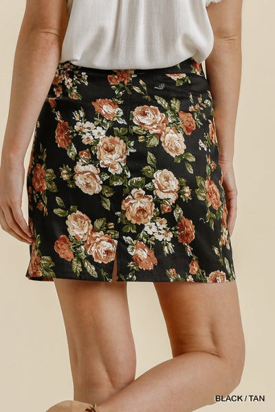 2723 Kendra Floral Skirt