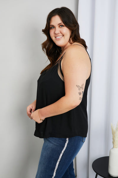 Veronica Spliced Mesh V-Neck Cami