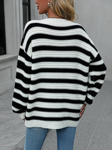 Bretta Striped Dropped Shoulder Sweater - ONLINE EXCLUSIVE!