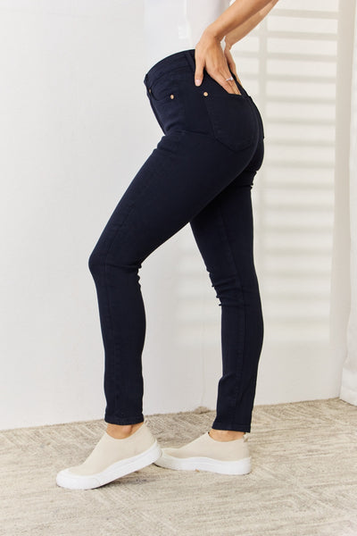 Kelsi Garment Dyed Tummy Control Skinny Judy Blue Jeans - ONLINE EXCLUSIVE!