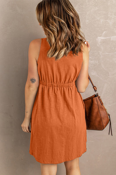 Emma Sleeveless Button Down Mini Magic Dress - ONLINE EXCLUSIVE!