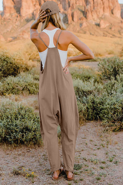 Bijou V-Neck Sleeveless Jumpsuit with Pocket - ONLINE EXCLUSIVE!