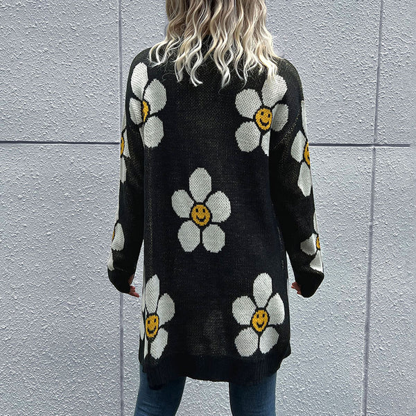 Floral Button Down Longline Cardigan - ONLINE EXCLUSIVE!