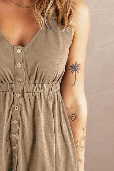 Emma Sleeveless Button Down Mini Magic Dress - ONLINE EXCLUSIVE!