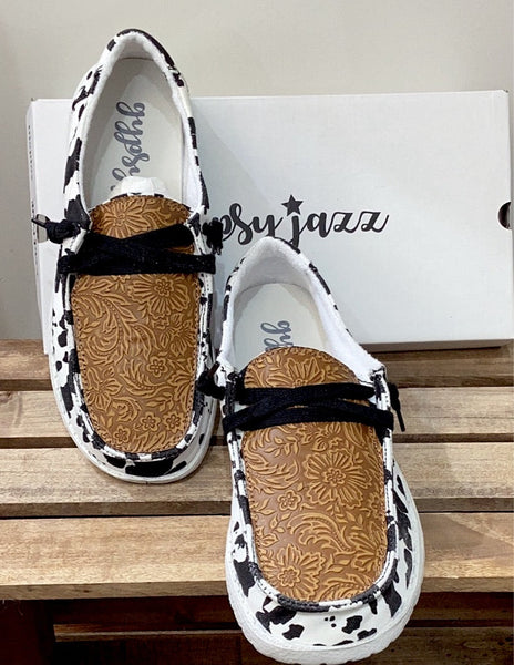 Zapatillas con estampado de vaca y estampado de vaca Gypsy Jazz Luma de Very G