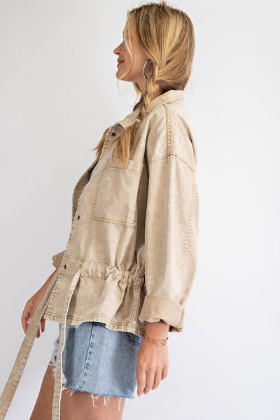 14664 Aidyn Mineral Washed Utility Jacket