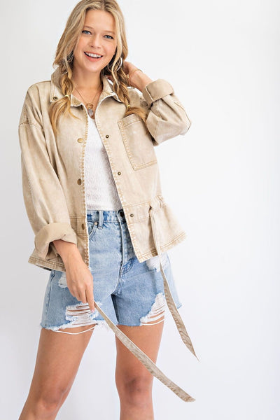 14664 Aidyn Mineral Washed Utility Jacket